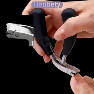 Heabety  5pcs Professional Heavy-Duty Toenail Clipper Set For Ingrown And Thick Toenails Stainless Steel Concave Blade