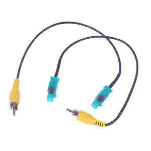 [ezrae Libun] 1 2pcs For Rear View Camera Adapter Cable Fakra To RCA Connector Reversing Line Car Rear Sight Conversion Wire