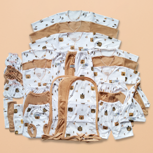36 PCS Paket Hemat Terkomplit Baju Bayi Baru Lahir Paket Hemat Brojol Baby Paket Komplit Bayi Baru Lahir POKA SNI Serian Cokelat  ZPH12