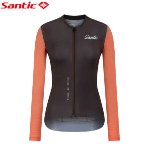Santic Women Cycling Jersey Sun Protection Quick-drying Breathable Slim-fitting Long-sleeved Bicycle Bike Shirts