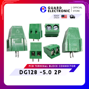 High-Quality DG128-5.0 2-Pin PCB Terminal Block Connector for Electrical Circuitry - Ready Stock