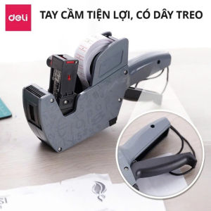 Máy bắn giá nhãn mác Deli 7504 - Thiết kế công thái học cầm nhẹ tay thay mực và giấy nhanh