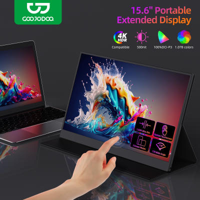GOOJODOQ 15,6" Touch Screen FHD 1080P Portable Monitor for Office/Gaming support 4K for Office/