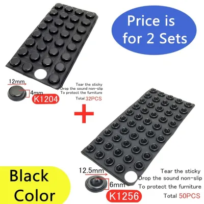 Black Anti Slip Silicone Rubber Plastic Bumper Damper Shock Absorber 3M Self-Adhesive Silicone Feet Pads Round Square Shape
