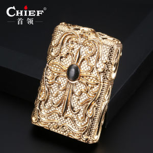Hộp Quẹt Bật Lửa Xăng Đá Đẹp Độc Lạ Chief CF1025 Họa Tiết 3D Cao Cấp (KHÔNG CHỨA XĂNG GAS)