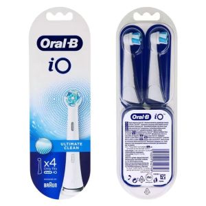 Oral-B iO Ultimate Clean Replacement Brush Heads (4 pcs) - Genuine SG Stock | Fits All iO Series