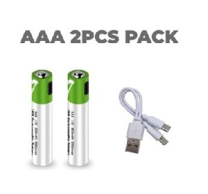USB Rechargeable AA & AAA Battery 1.5V USB Charger Batteries + Dual Type-C USB Cable For Remote Control Mouse Keyboard
