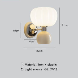 Modern Cream Style Wall Lamp Nordic Bedside LED Wall Light Indoor Lighting Room Decor Wall Sconces Bedroom Living Room Lighting