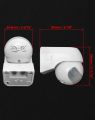 QWORK 110-220V PIR Motion Sensor Light Switch, 2 Pack, High Sensitive Waterproof Wall Sensor Light Switch for Outdoor&Indoor, 49-98FT Detection Distance. 