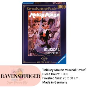 Ravensburger 1000 piece Jigsaw Puzzle - Disney Mickey Mouse Musical Revue | 70x50cm | Made in Germany | For Age 12+ | Classic Vintage Design with Mickey Mouse Performance Theme Rich Warm Hues and Artistic Style Premium Puzzle