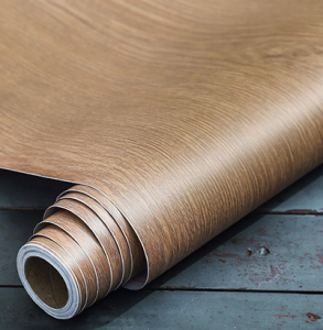 *READY STOCK SG* Matte Wood Grain Design Wallpaper Wall Sticker Home Decor for Furniture Table Counter Top Cabinet