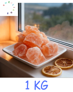 1KG Natural Broken Himalayan Rock Salt Stone 100% Pure | Organic Pink White & Black Crystal Salt Chunks