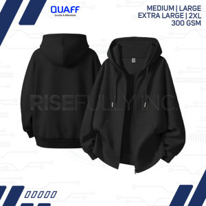 Risefully QUAFF Hoodie Jacket Full Zip Black for Men and Women