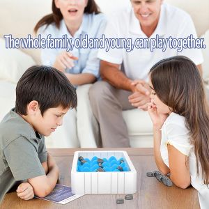 @IEducation Magnetic Chess Game Multiplayer Magnet Game Set with 20 Magnetic Rocks String and Sponge Board Magnetic Chess Game with Stones Fun Tabletop Family Strategy Board Game for Adults and Kids