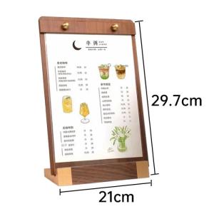 A4 /A5Milk Tea Coffee Shop Desktop DisplayBillboard Acrylic Restaurant Menu Price Sign DisplayBoard