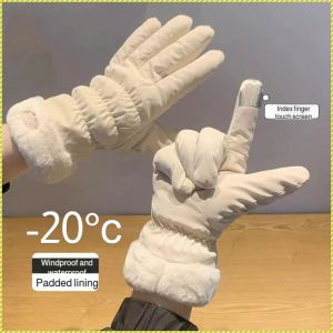 Womens fall and winter windproof waterproof touch screen gloves