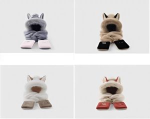 Khăn Choàng Mũ Tai Thú 3in1 Làm Quà Noel | Khăn Quàng Kèm Găng Tay Giữ Ấm Giáng Sinh