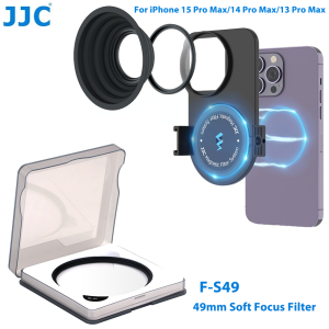 JJC Magnetic Magsafe Lens Filter Kit for MagSafe iPhone 16 15 14 13 Pro/Pro Max with Cellphone 49mm Lens Filter