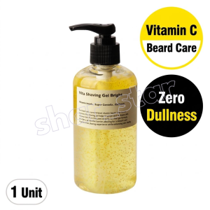 Lazy Society Vita Shaving Gel Bright 250ml Vitamin C Beard Care Gel Brightens Dull Skin for Men