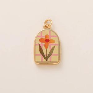 LYM Simple And Versatile Color Blocking Butterfly Love Flower Diy Pendant Accessories -Plated Color Preservation