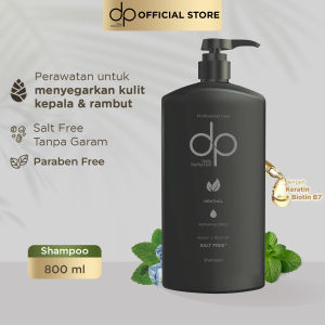 DP Daily Perfection Shampoo Refreshing Effect 800 ml - Salt Free Shampo Bebas Garam Sampo Keratin Biotin Sampoo Rambut Lebih Sehat Anti Rontok Ketombe Halal Hijab