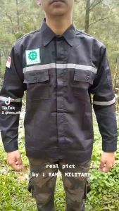 WEARPACK ATASAN/KAMEJA SAFETY/BAJU TAMBANG PROYEK SAFETY GRATIS NAMA