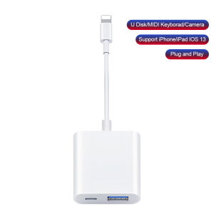 ZUZG Bộ Chuyển Đổi Camera USB 3 Trong 1 Bộ Chuyển Đổi Cáp OTG USB 3.0 Với Cáp Sạc Đồng Bộ Dữ Liệu Giao Diện Nguồn USB Không Yêu Cầu Ứng Dụng Bộ Chuyển Đổi Lightning Sang USB Cái Tương Thích Với iPhone/iPad Hỗ Trợ Ổ Đĩa Flas