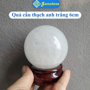 Quả Cầu Phong Thủy Đá Thạch Anh Trắng Size 5- 6cm Để Trang Trí