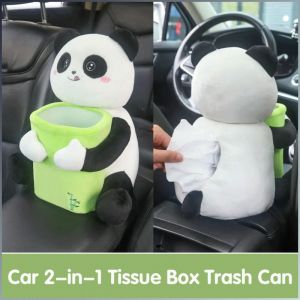 Trash Can Beautiful Car Tissue Box Organizer Drawer Abrasion Resistance Detachable Waterproof Lining