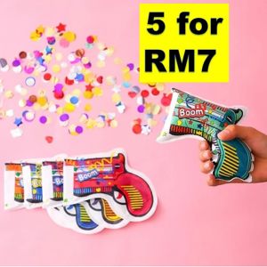 IsALifestyle Automatic Inflation Self-inflate Party Confetti Gun Forework Popper ( Just Press To Inflate) For Birthday Party Wedding Celebrations Ceremony
