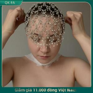 QK FA ✨ Thạch tóc phụ kiện đám cưới cô dâu thanh lịch tua dài đồ trang sức thời trang bữa tiệc tối Retro hairband