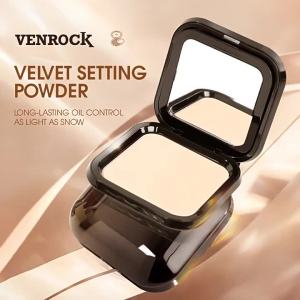 ✨ Velvet Setting Powder Compact Fine Coverage Long-Lasting Oil Control for Oily Skin