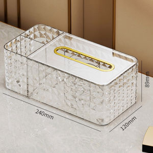 Tissue Box Holder Organizer Crystal Tissue Holder Tissue Storage Box desktop napkin Toilet holder Light Luxury Tissue Storage Box Organizer