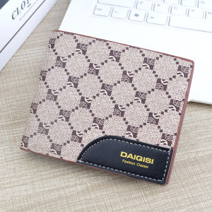 Daiqisi Bifold Wallet 3228-1 Dompet Uang Lipat Tebal Pria Bahan Sintetis Lembut Muat Banyak Uang