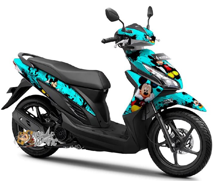Decal Stiker Full Body sticker motor Honda vario 110 FI -Mickey Mouse