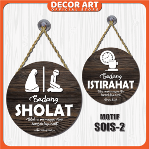 Decor Art - Papan Gantung Bolak Balik Buka Tutup Toko Open Close Sign Bentuk Bulat - BOLAT