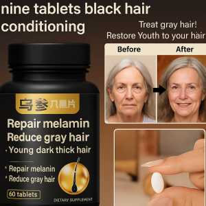 Grass And Geng Nine Black Tablets Reduce Gray Hair Nourishes Hair Chinese Medicine Black Prevent Hair  Black Hair Root Black Ginseng Nine Black Slices