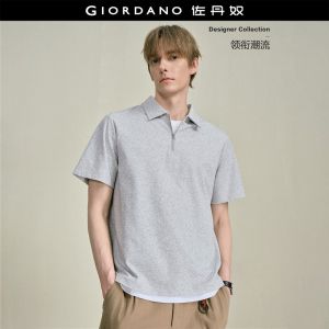GIORDANO Men Polo Shirt Lapel Short Sleeve Polo Shirt Casual Stylish Trendy Elegant Comfortable Fashion Classic 18016705