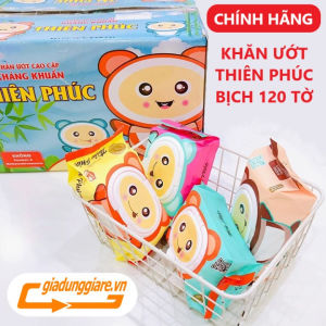 Khăn ướt Thiên Phúc (Bịch 120 cái) khăn giấy trẻ em Baby cho bé tiện dụng