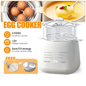 【New Launch】Egg Cooker Multifunctional 4/8 Egg Boiler Steamer Boiling Machine Household Automatic Power Off Egg Steamer 煮蛋器Telur Maker Half Boiled Egg Maker