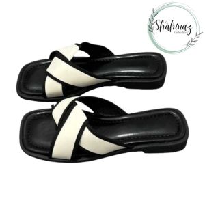 Sandal Wanita Flat Kokop Silang Terbaru Sendal Teplek Cewek Korea Selop Nyaman - Shahinaz Collection