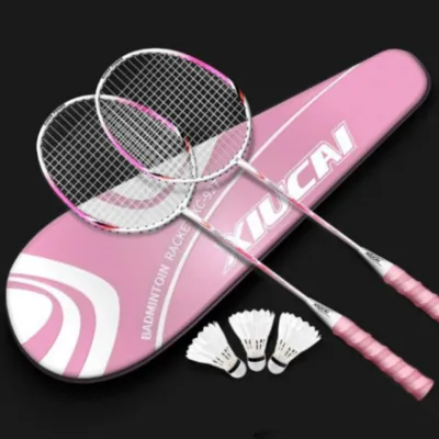 [Free Tas]RAKET BADMINTON/ RAKET BULU TANGKIS ISI 2 FREE BAG/KOK BULUTANGKIS/SHUTTLECOCK/KOK BADMINTON