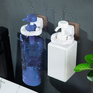 Universal size adjustment Shampoo Bottle Holder Wall Mounted Magic Sticky Shampoo Hook Shower Hand Soap Bottle Hanging Holder Bathroom Hanger Accessories