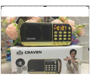 Đài FM  nghe nhạc Mp3 thẻ nhớ Craven CR 836S  đài FM đèn pin (loại 2 Pin)