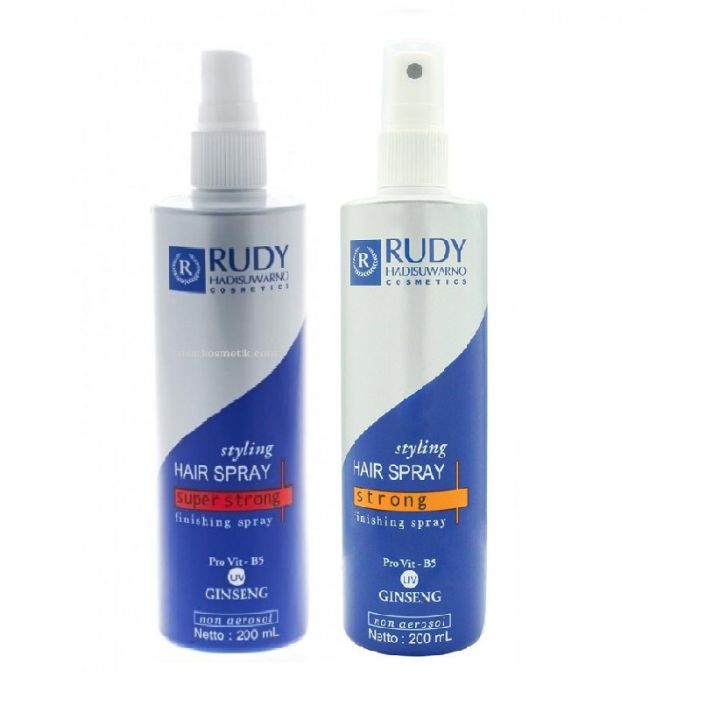 Minyak Rambut Rudy new RUDY STYLING HAIR SPRAY SUPER STRONG & STRONG 200 ML | Lazada Indonesia
