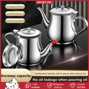 COD【Local Deliver】Stainless Steel Filter Mesh Bottle Household Practical Oil Strainer Pot with Fine Mesh Wear-resistant Kitchen Cooking Tools