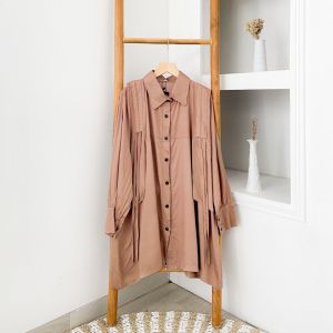 Harsha Top Shirt Kemeja Formal Basic Katun Twill | Kemeja Wanita Korea | Kemeja Wanita Lengan Panjang | Atasan Wanita Remaja Kekinian Terbaru Outfit Casual OOTD Hijab