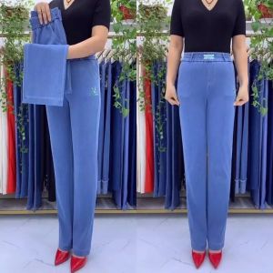 LUCKIN STORE Pant for Women Womens Pants Spring/Summer 2024 High Waist Straight Pants Thin Pants for Women Elasticated waist Trousers Plus Size Push Up Pants