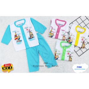 Piyama bayi laki-laki Perempuan 0-12 bulan Motif BeruangPusatnya Baju Murah Baju Tidur Bayi cowok setelan baju tidur bayi murah Setelan Bayi 0 - 12 Bulan / Baju Bayi Panjang / Baju Tidur Bayi / Setelan Bayi Baju Celana Panjang