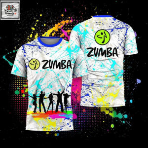 Zumba Drifit Shirt 2025 Rainbow Fitness Black Print Womens T-Shirt